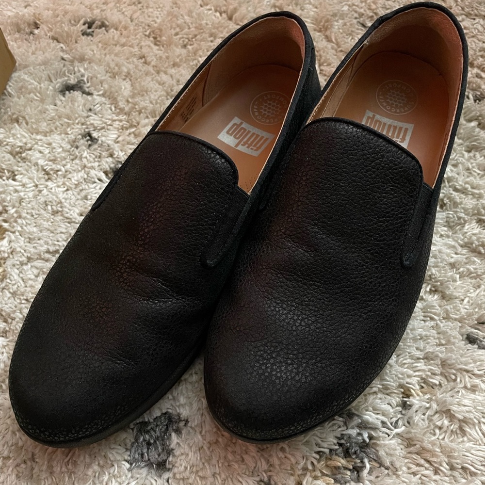 Black loafers